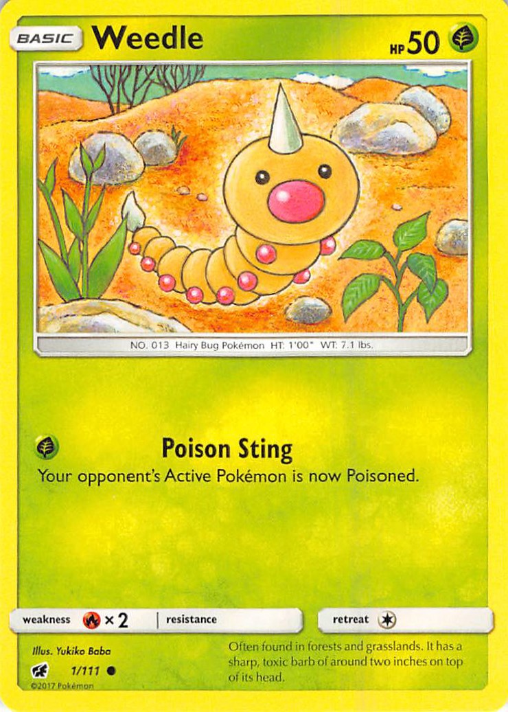 Weedle [1/111] [SM - Crimson Invasion] Reverse Holofoil