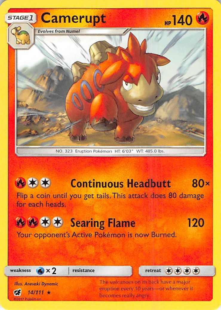 Camerupt [14/111] [SM - Crimson Invasion] Reverse Holofoil