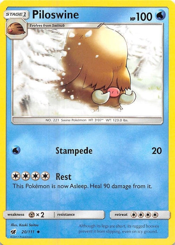Piloswine [20/111] [Crimson Invasion] Reverse Holofoil