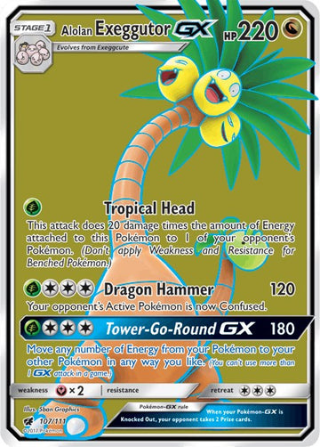 Alolan Exeggutor GX (Full Art) [107/111] [Crimson Invasion] Holofoil