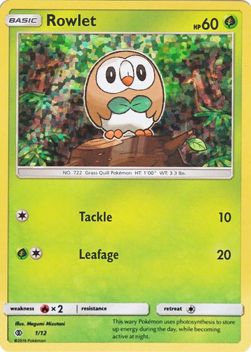 Rowlet - 1/12 [001/012] [McDonald's Promos 2017] Holofoil