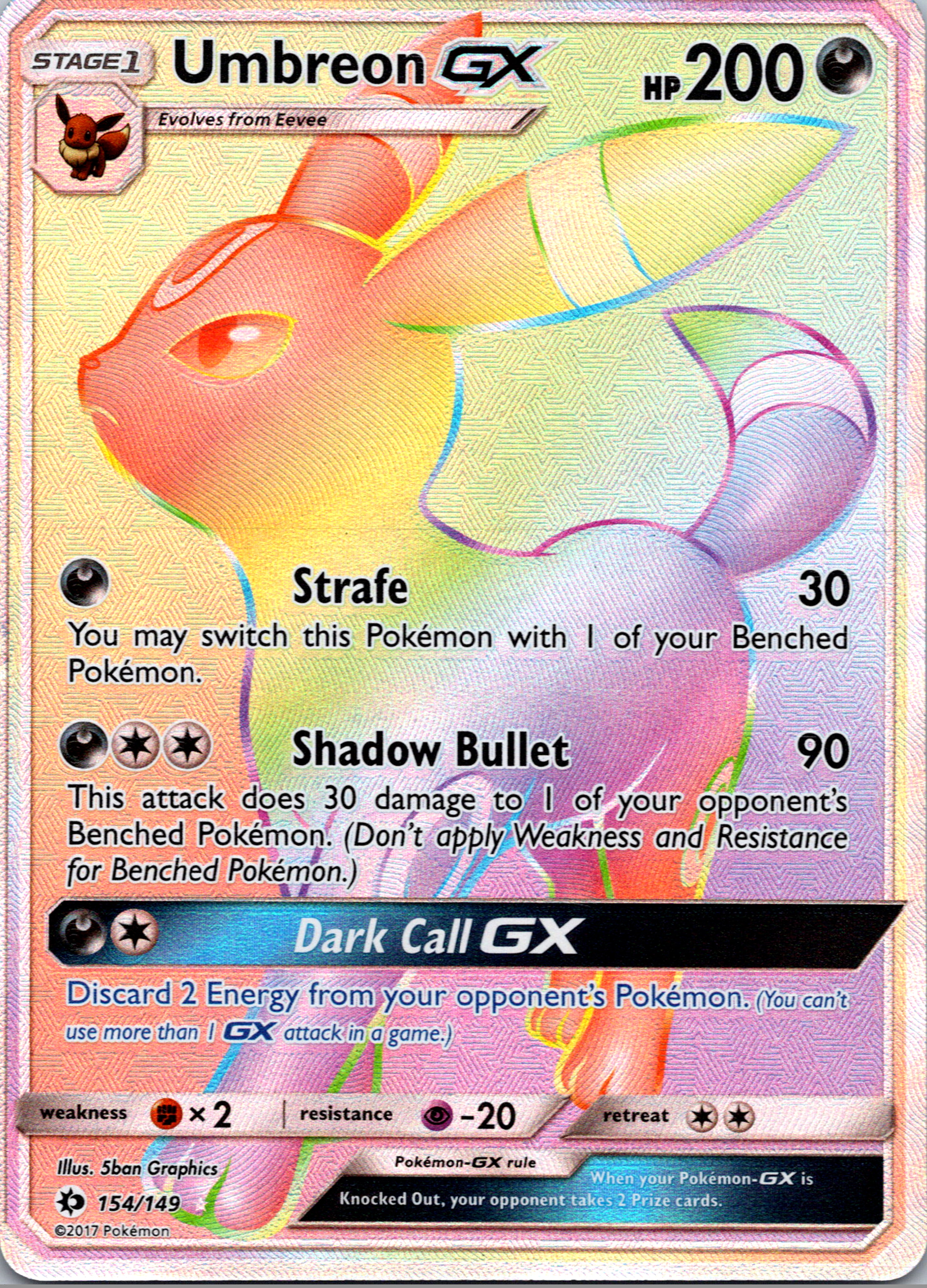 Umbreon GX (Secret) (154) [SM Base Set]