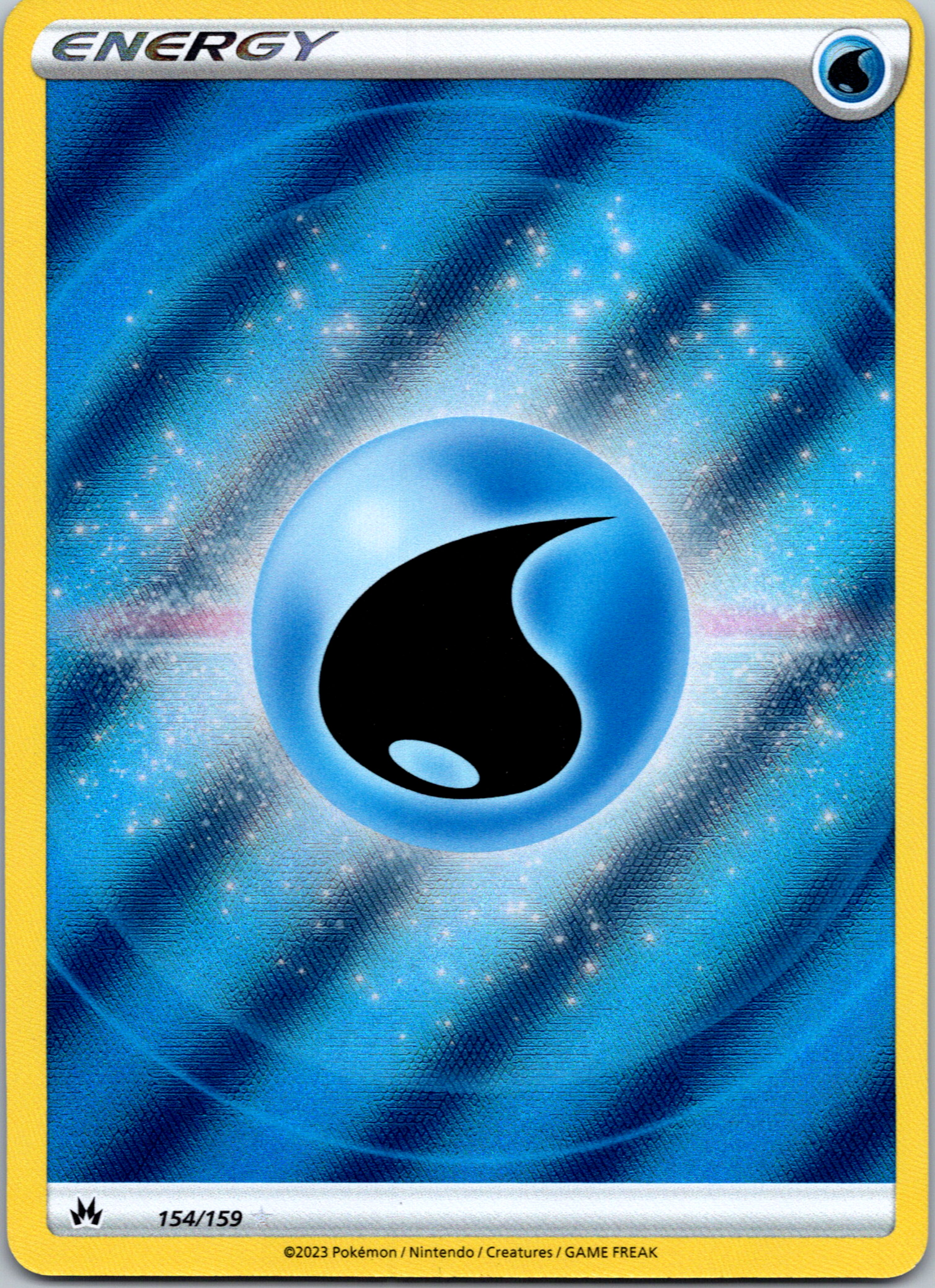 Water Energy (154/159) (Texture Full Art) [Sword & Shield: Crown Zenith]