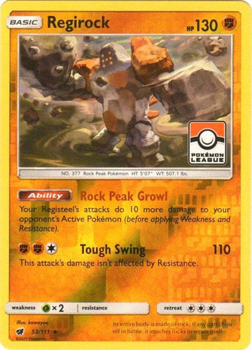 Regirock (053/111) (League Promo) [Sun & Moon: Crimson Invasion]
