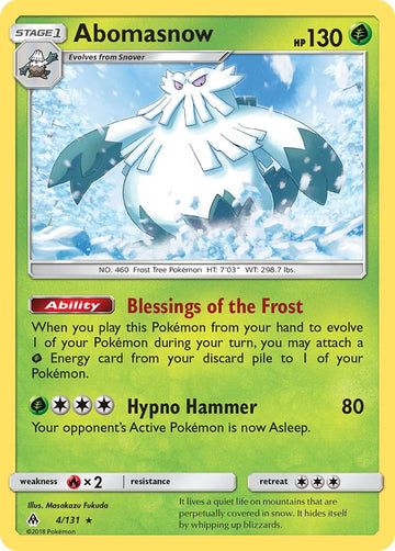 Abomasnow [4/131] [SM - Forbidden Light] Reverse Holofoil
