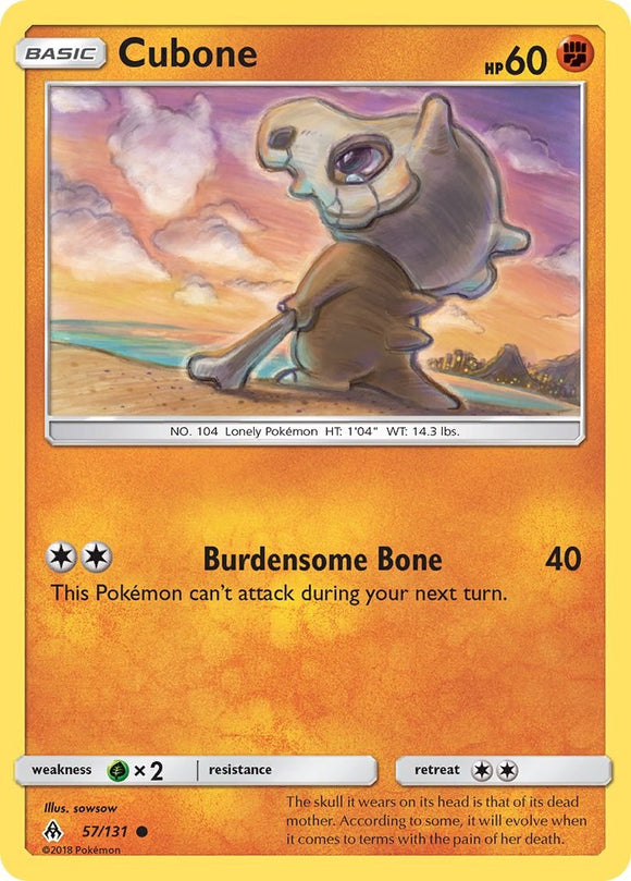 Cubone [57/131] [SM - Forbidden Light] Reverse Holofoil