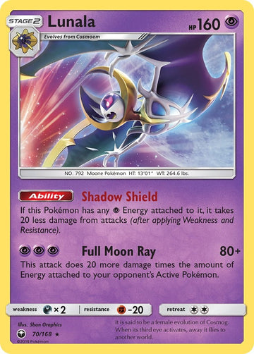 Lunala [70/168] [Celestial Storm] Reverse Holofoil