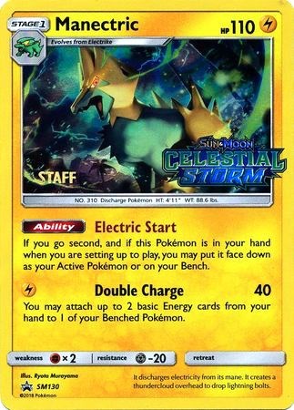 Manectric - SM130 (Prerelease) [Staff] [SM130] [SM Promos] Holofoil