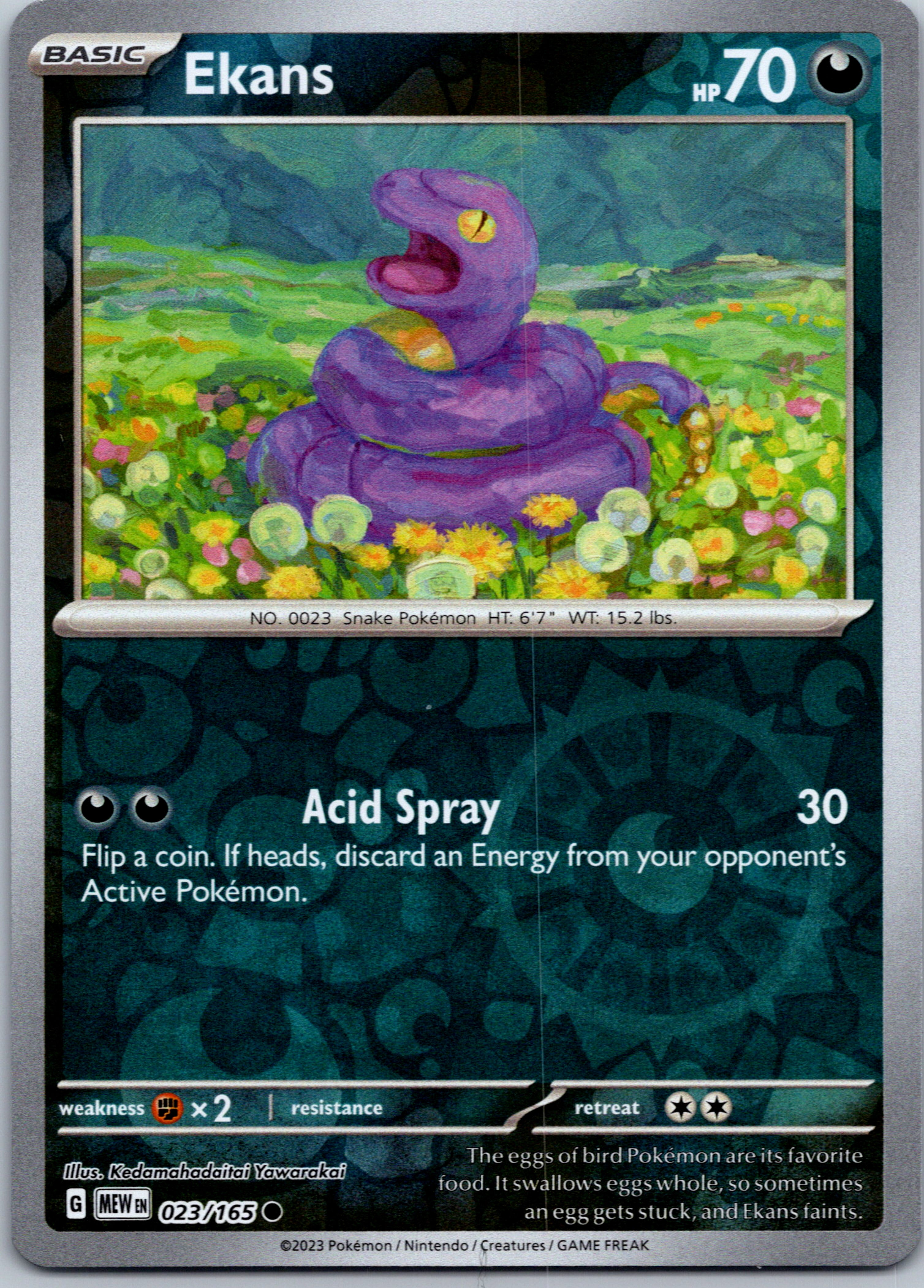 Ekans (023/165) [Scarlet & Violet:  151] Reverse Holofoil