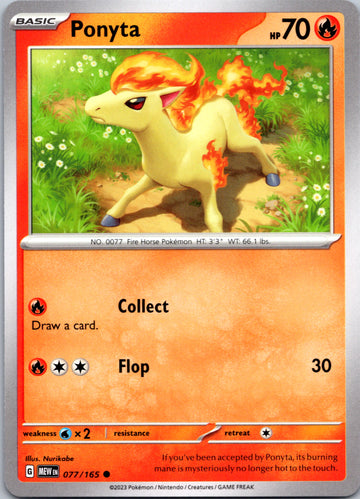 Ponyta (077/165) [Scarlet & Violet:  151]