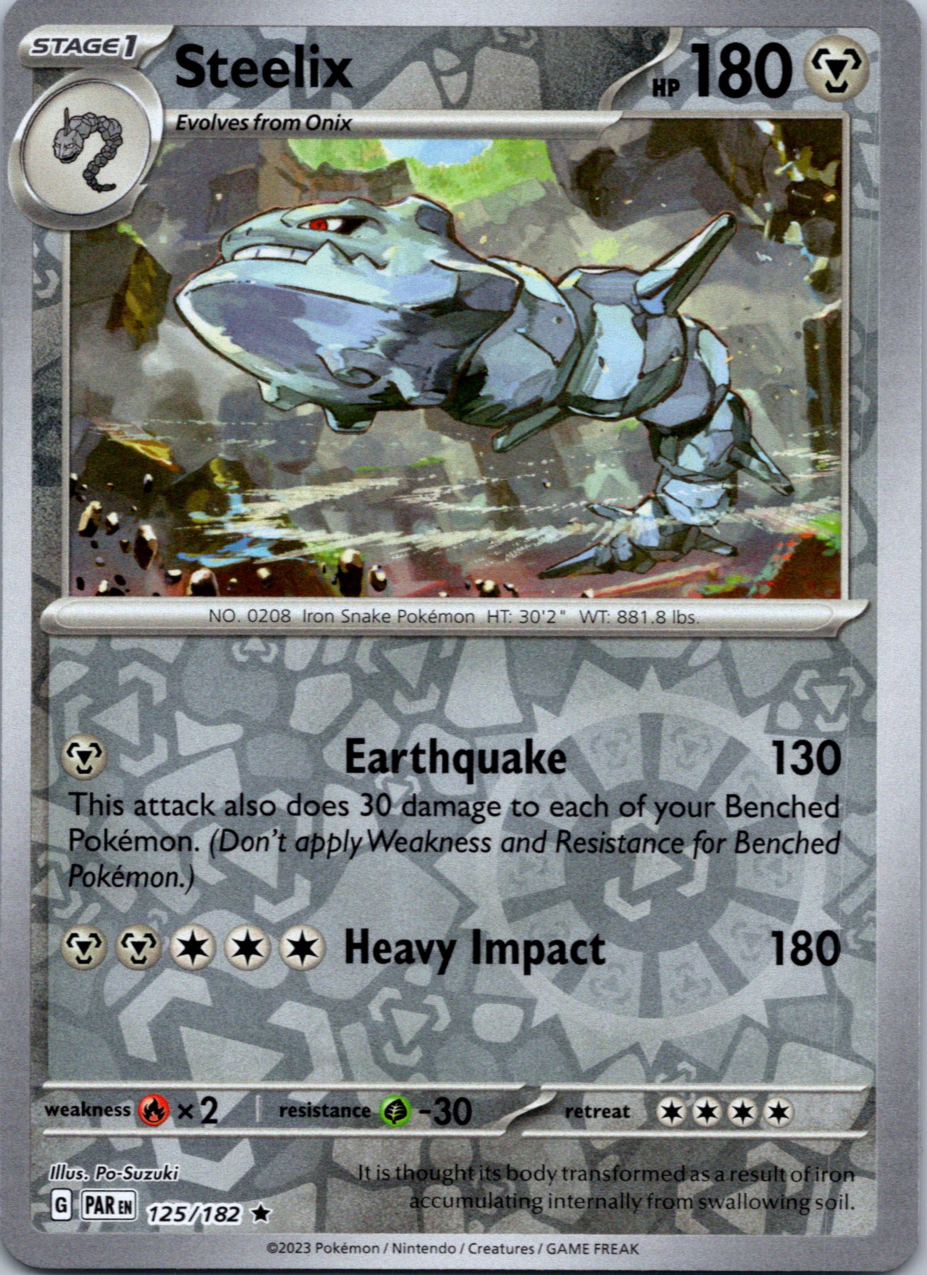 Steelix (125/182) - [Scarlet & Violet: Paradox Rift] Reverse Holofoil