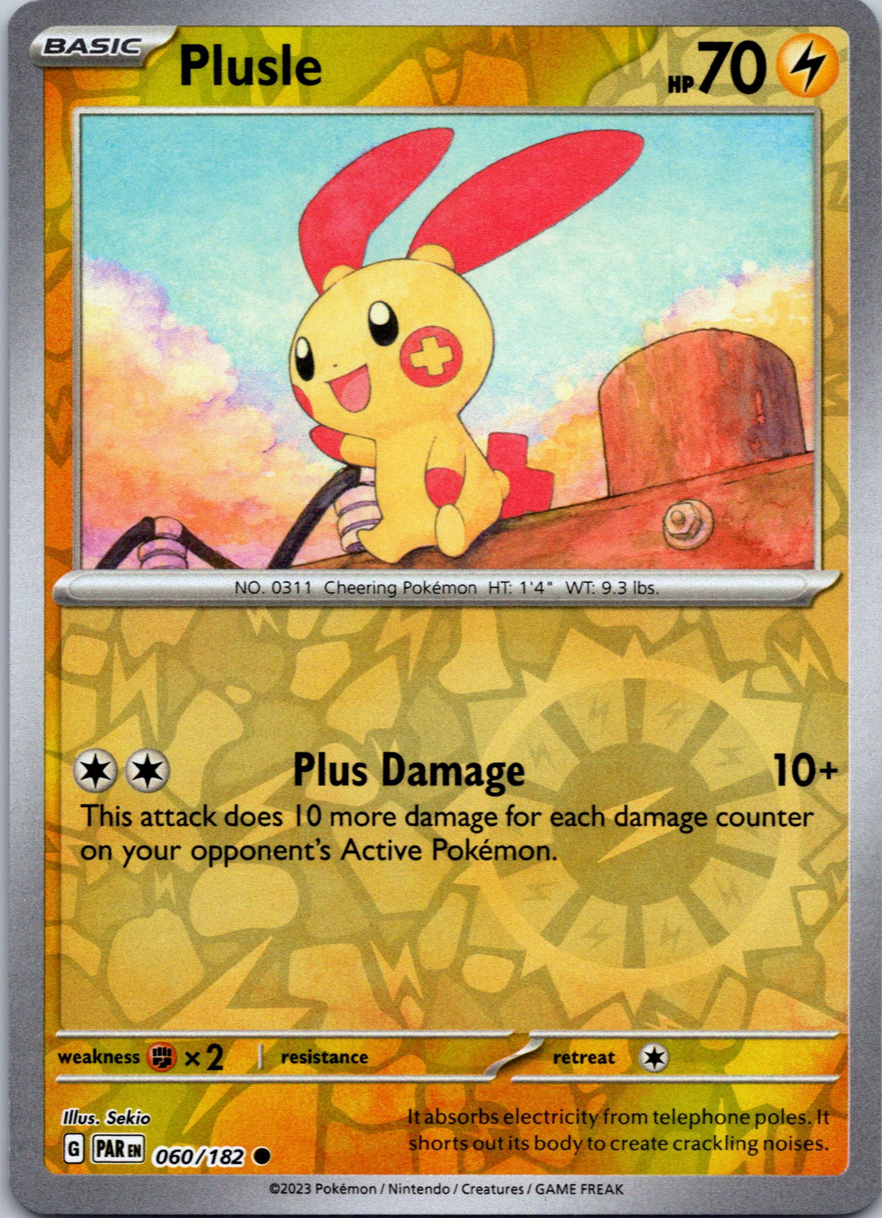 Plusle (060/182) - [Scarlet & Violet: Paradox Rift] Reverse Holofoil