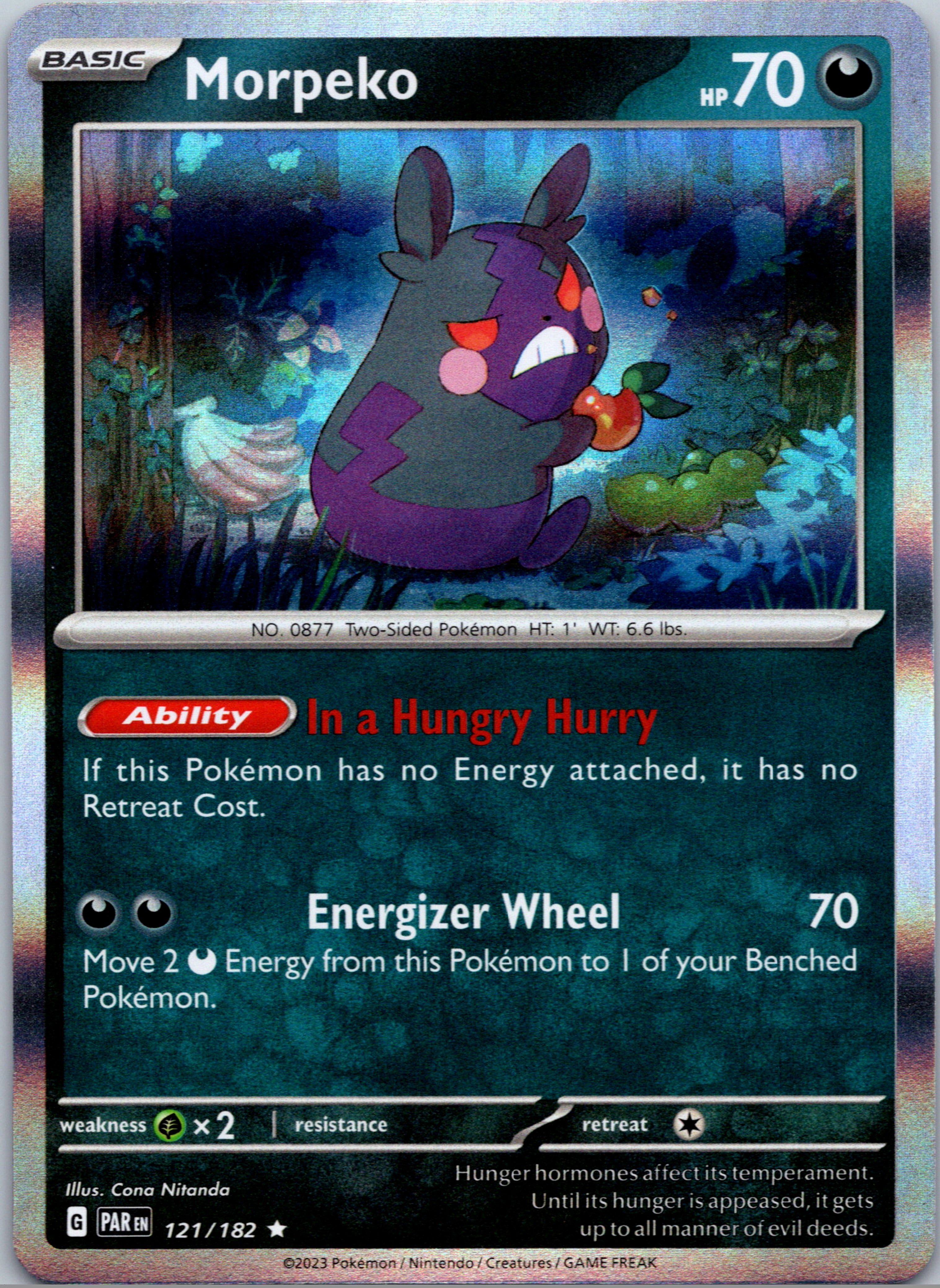 Morpeko (121/182) - [Scarlet & Violet: Paradox Rift] Holofoil