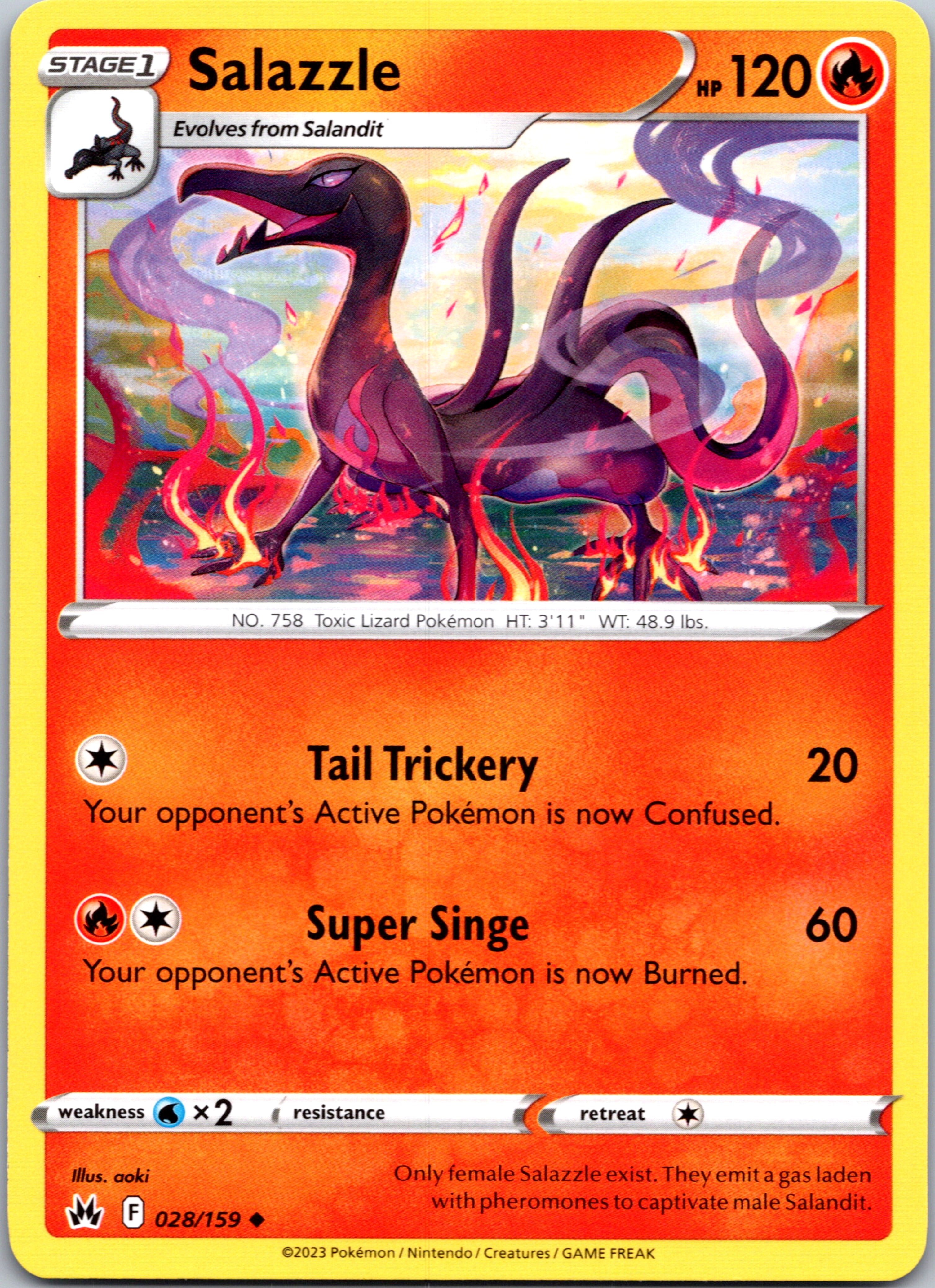 Salazzle (028/159) [Sword & Shield: Crown Zenith]