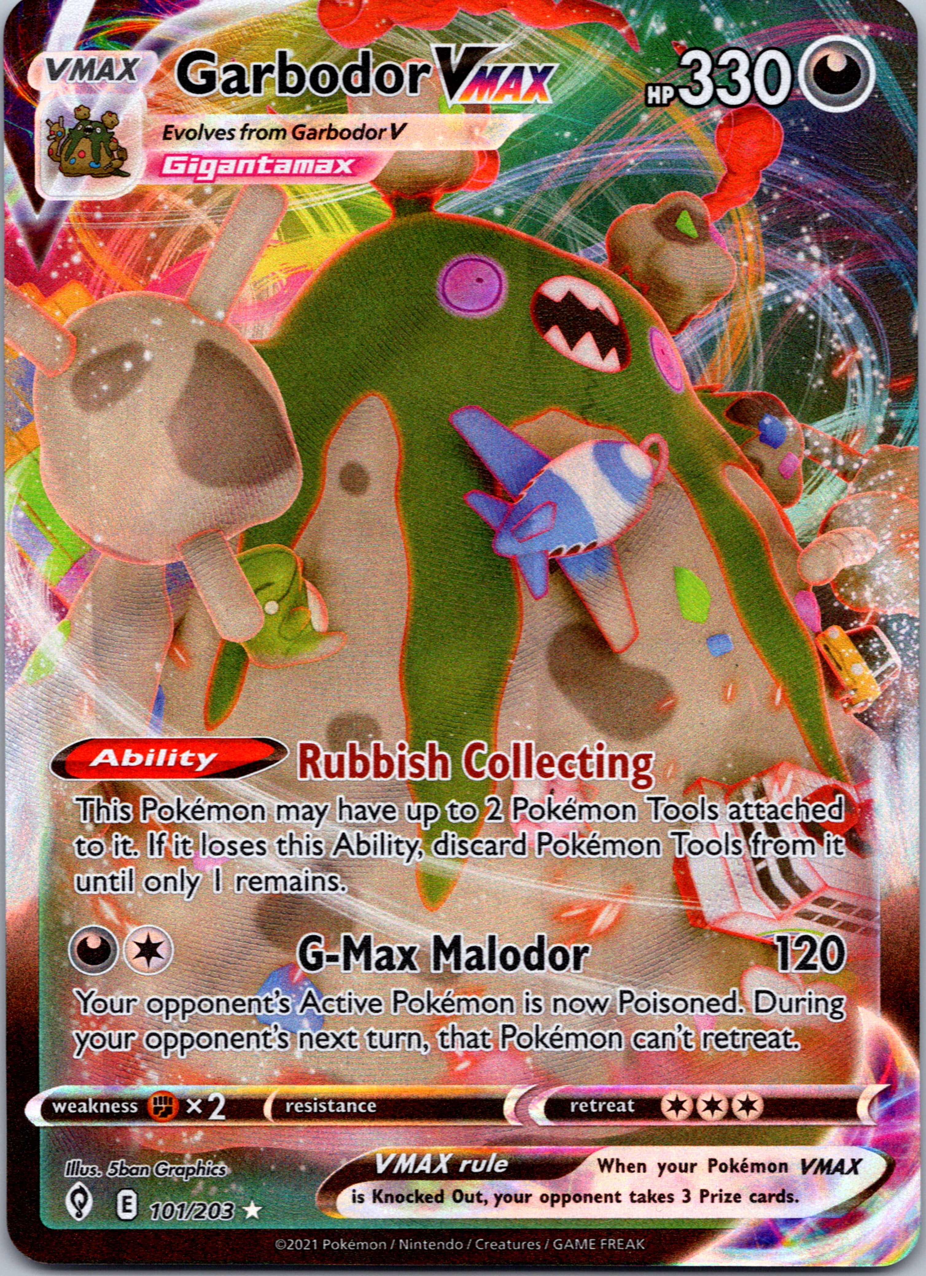 Garbodor VMAX (101/203) [Sword & Shield: Evolving Skies]