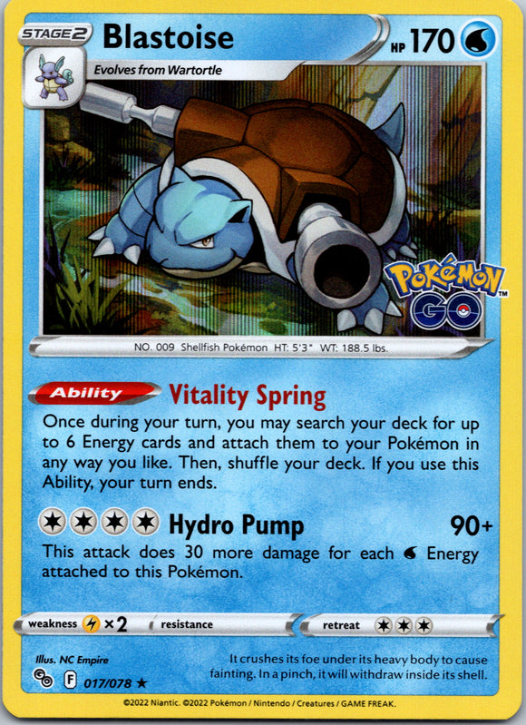 Blastoise (017/078) [Pokémon  GO]