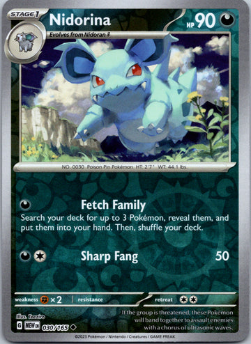 Nidorina (030/165) [Scarlet & Violet:  151] Reverse Holofoil