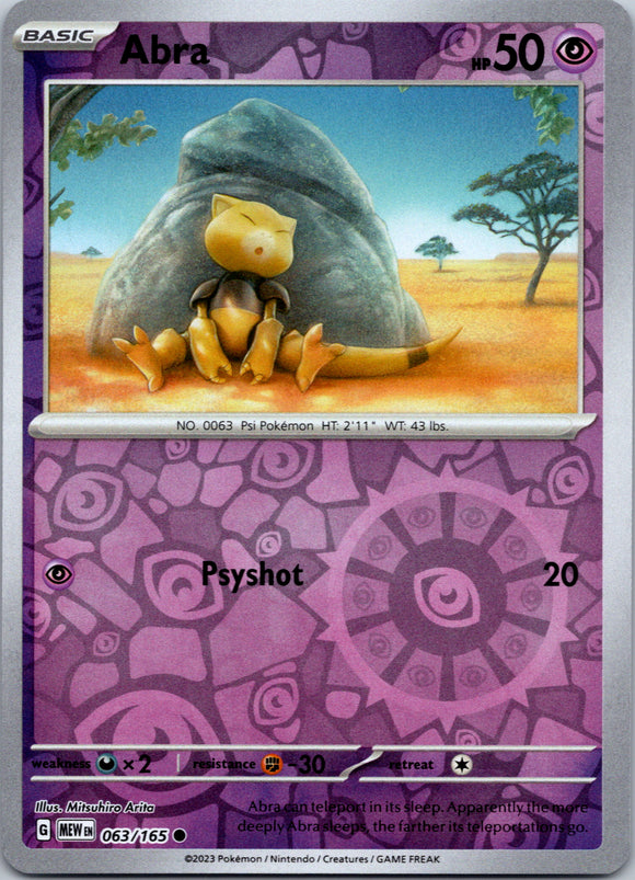 Abra (063/165) [Scarlet & Violet:  151] Reverse Holofoil