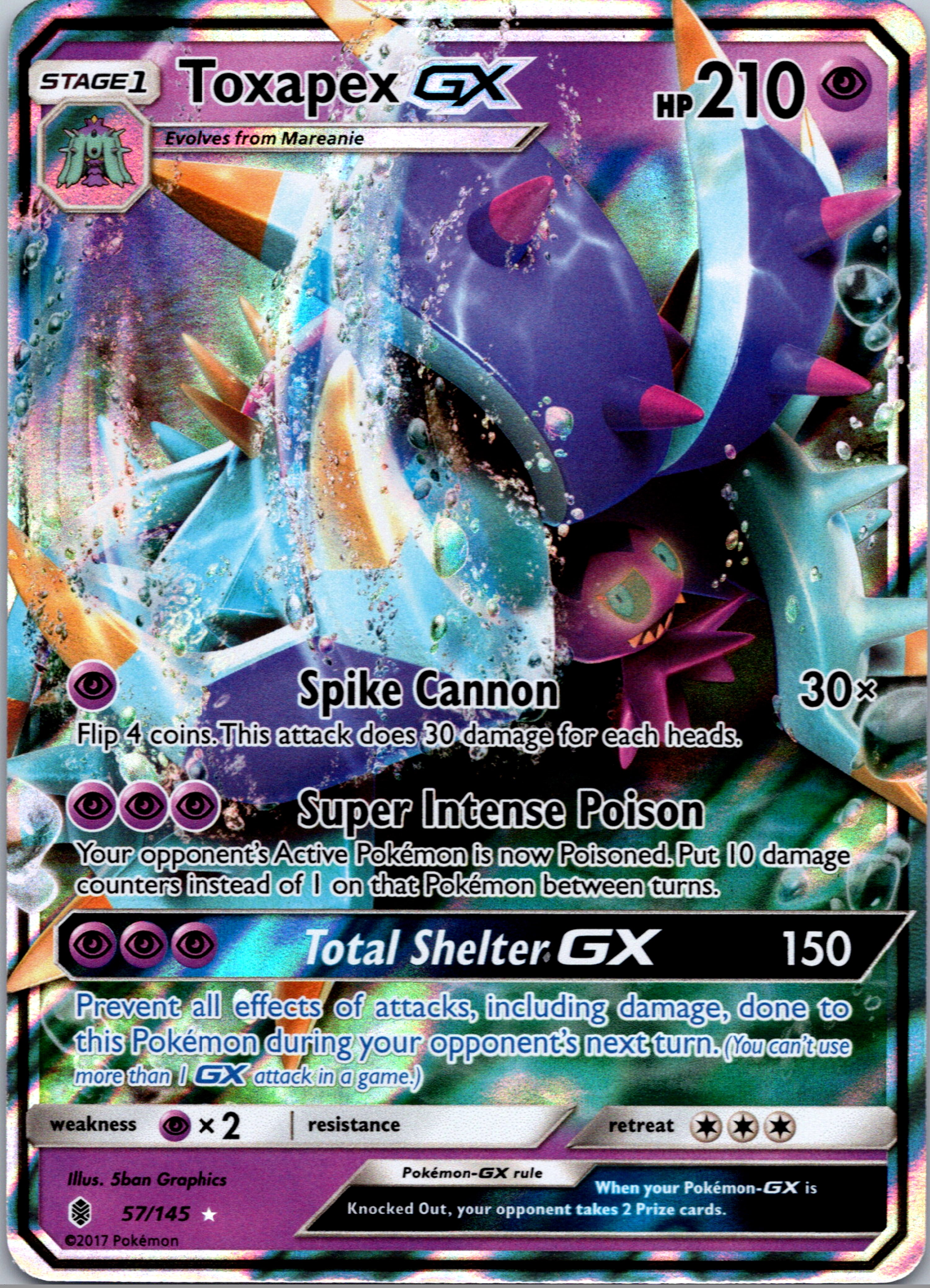 Toxapex GX (057/145) [Sun & Moon: Guardians Rising]