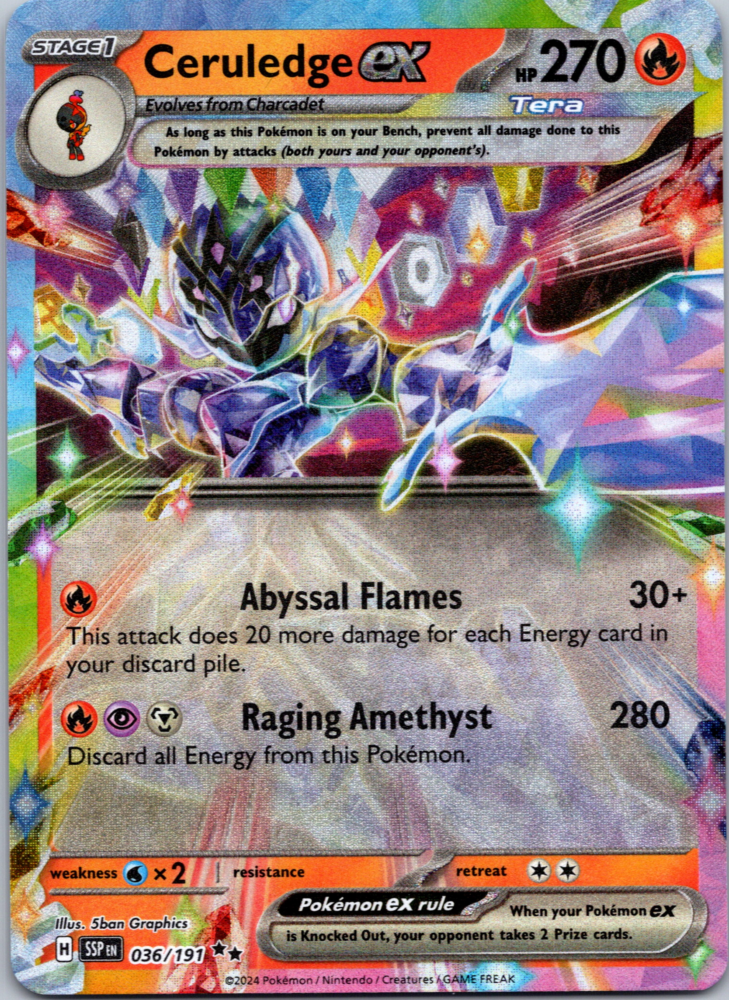 Ceruledge ex [036/191] - (Surging Sparks) Holofoil