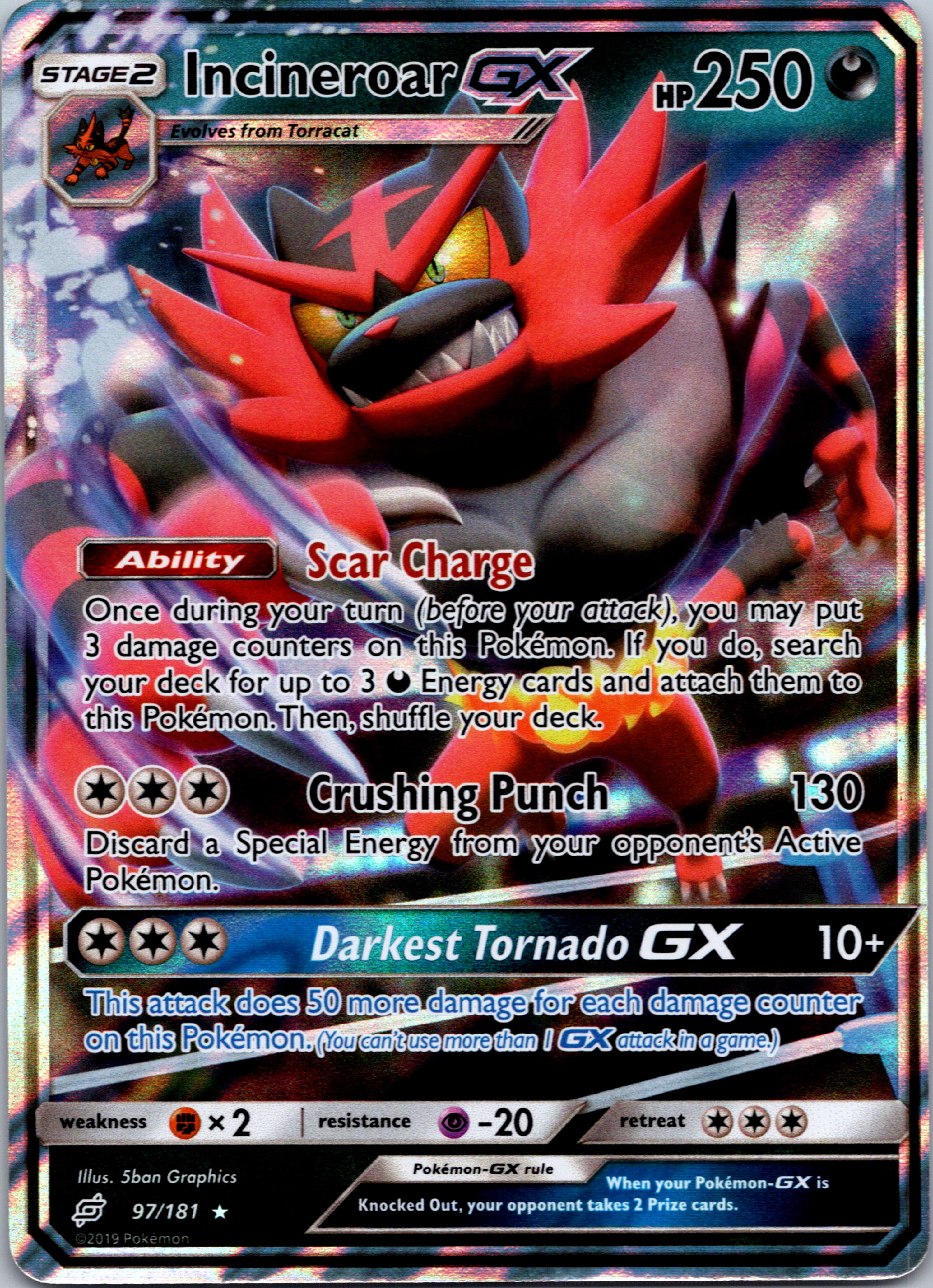 Incineroar GX (097/181) [Sun & Moon: Team Up]