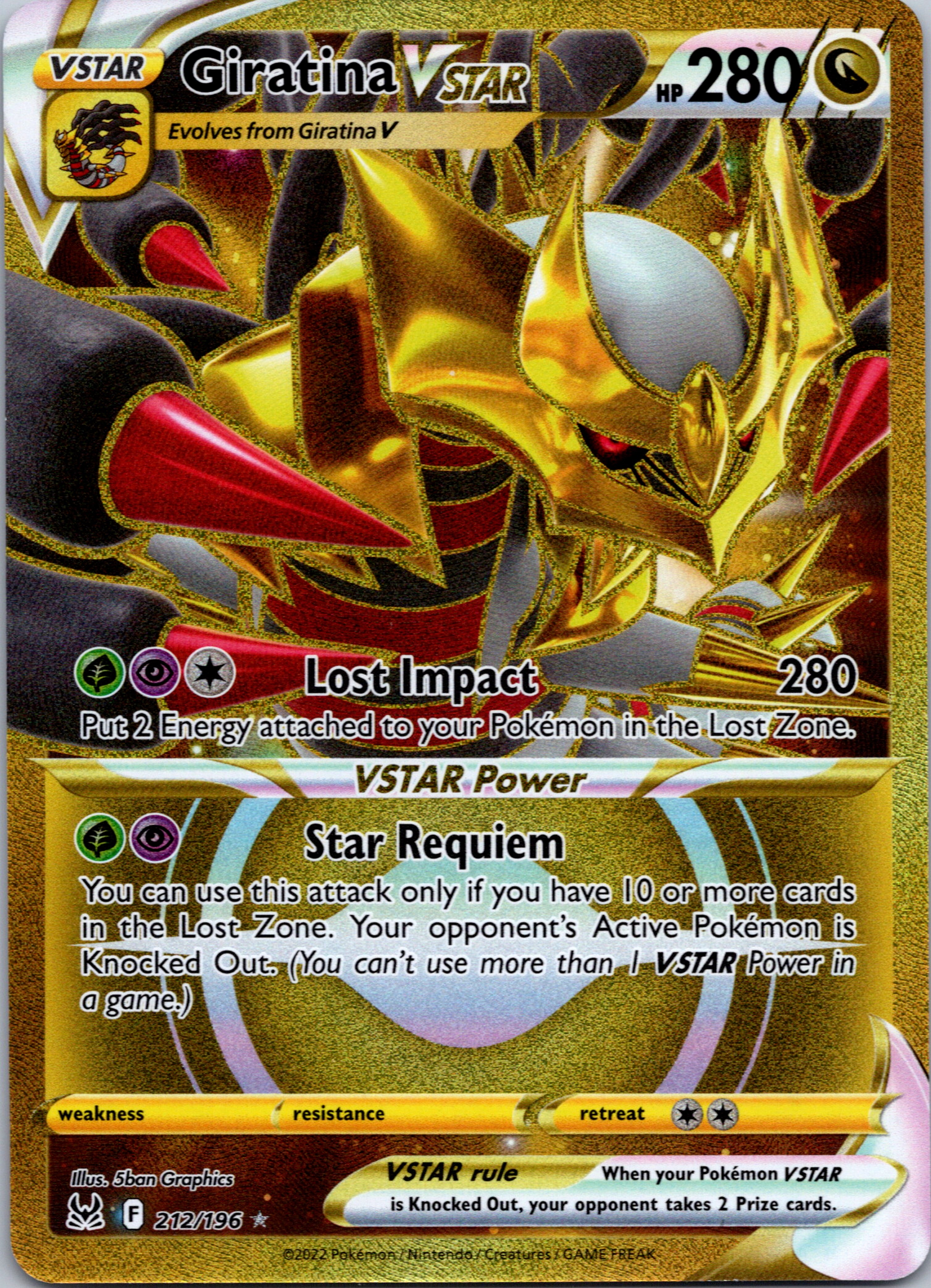 Giratina VSTAR (212/196) [Sword & Shield: Lost Origin]