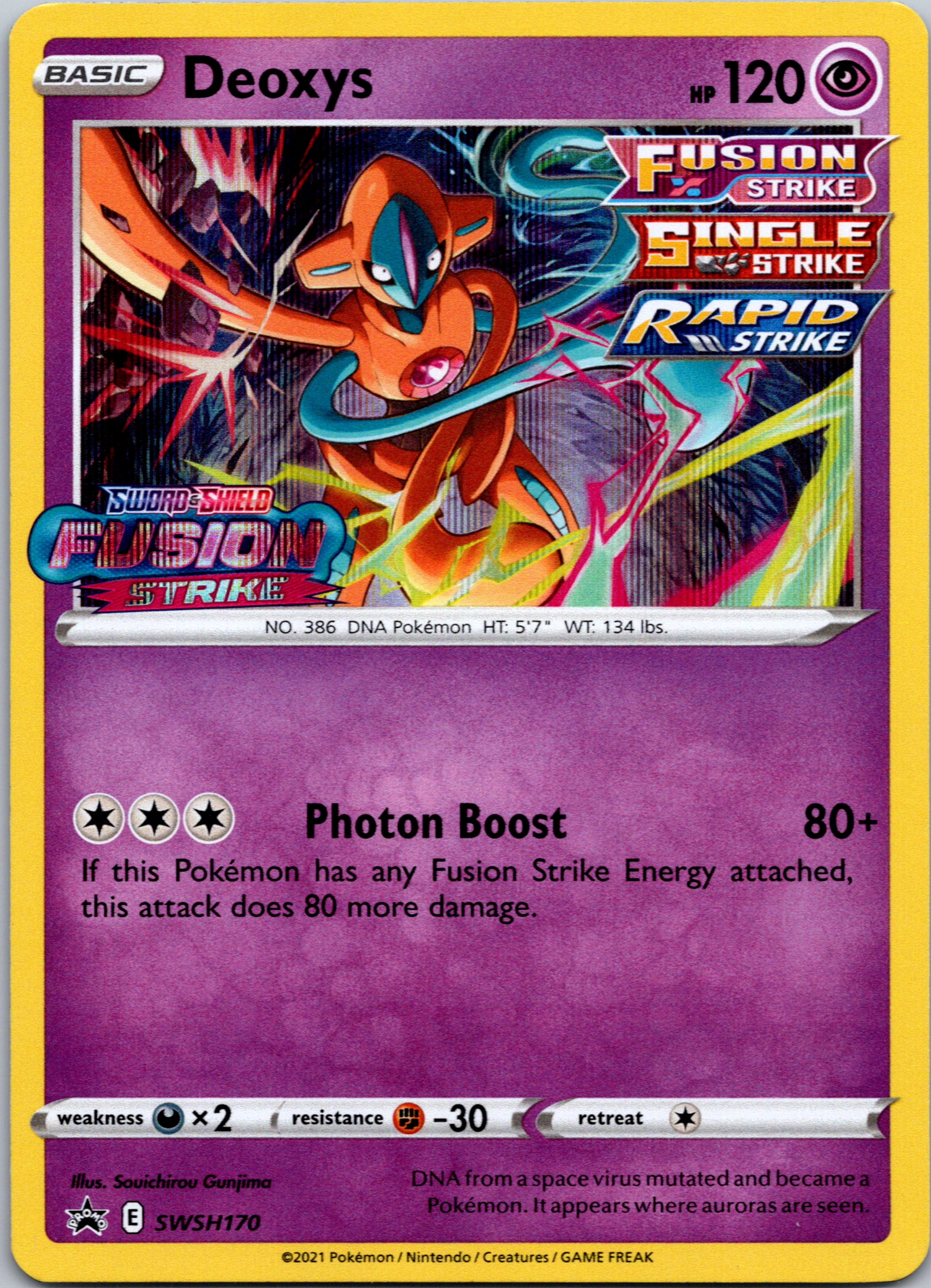 Deoxys (SWSH170) (Prerelease Promo) [Sword & Shield: Black Star Promos]