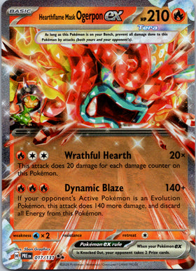 Hearthflame Mask Ogerpon ex [017/131] - (Prismatic Evolutions) Holofoil