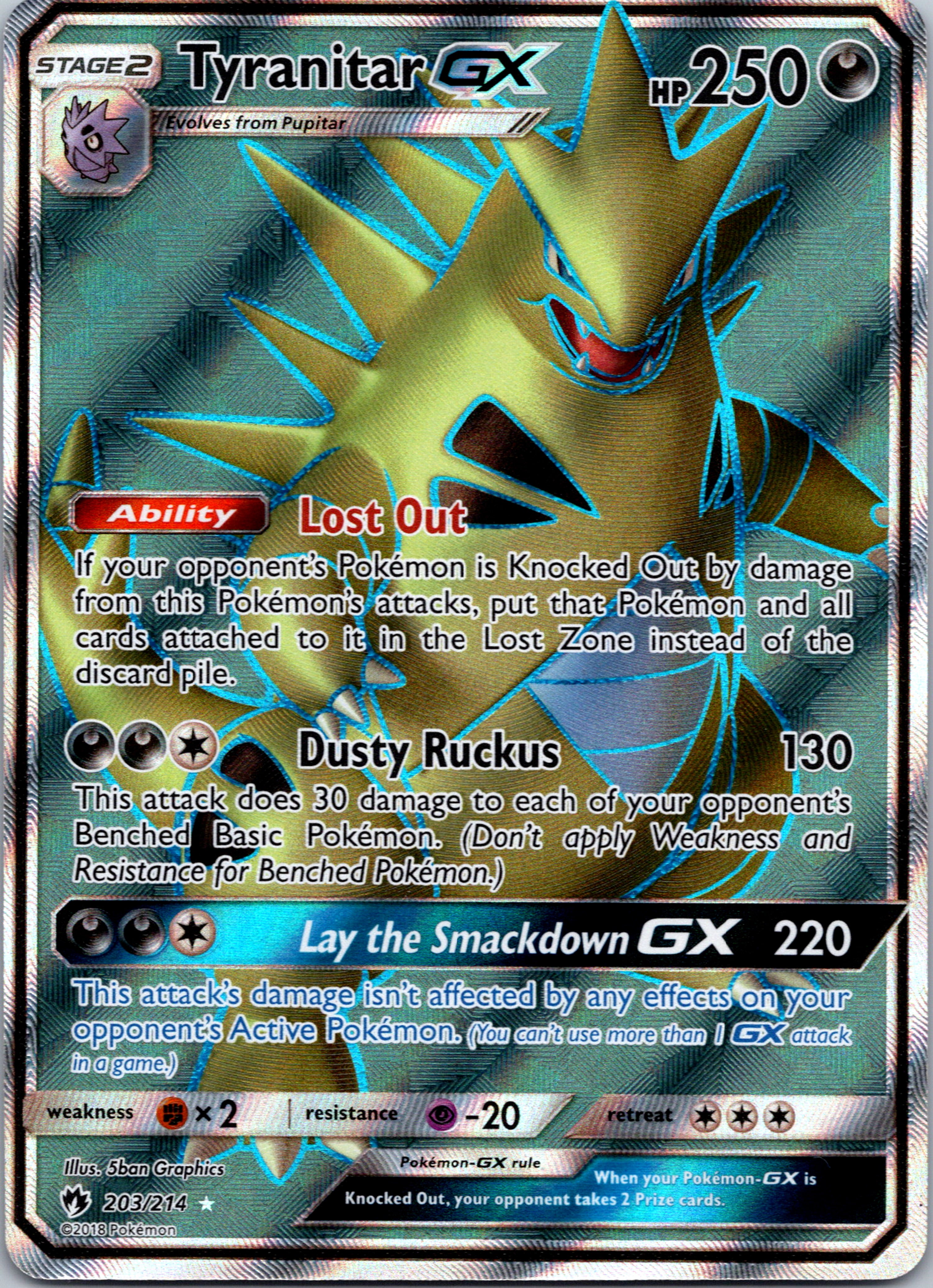 Tyranitar GX (203/214) [Sun & Moon: Lost Thunder]