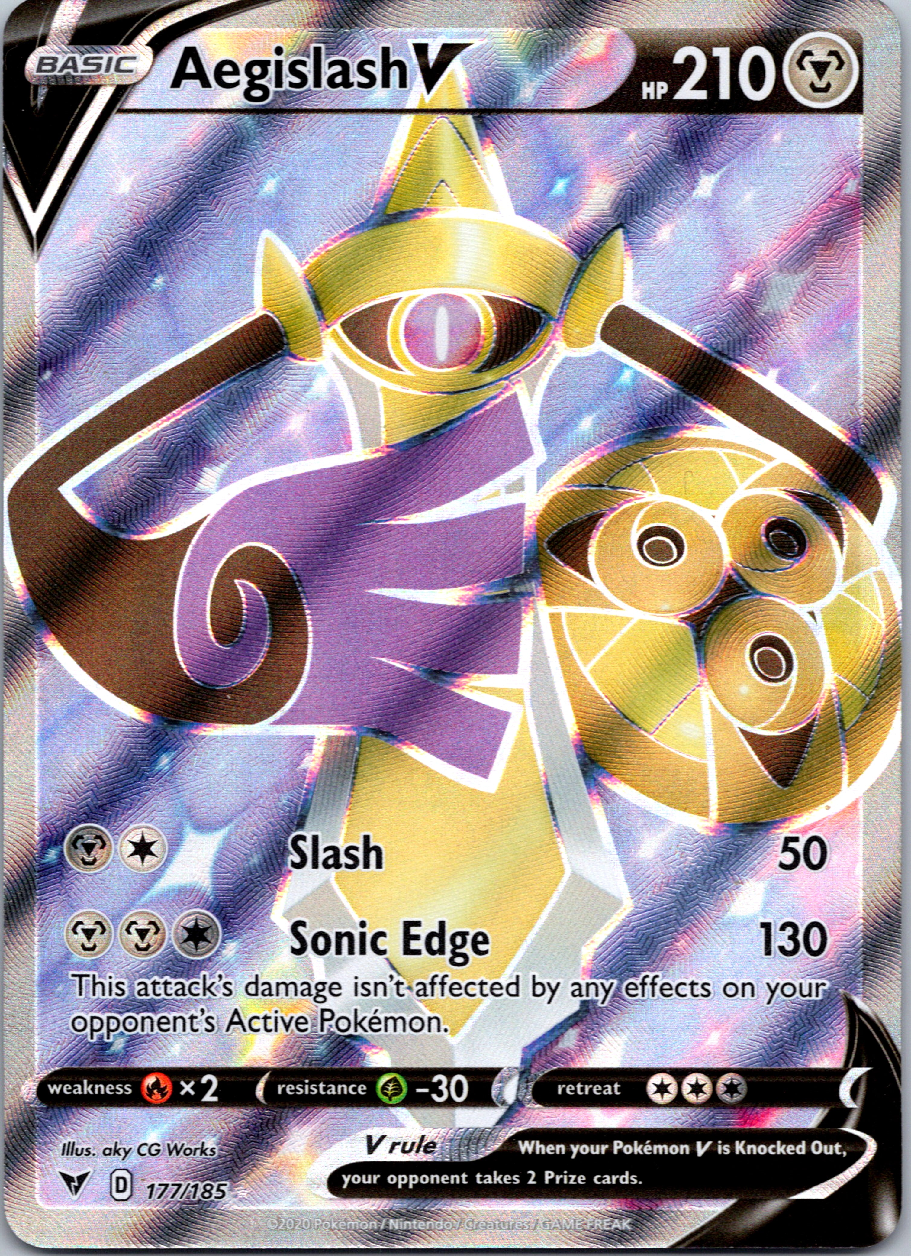 Aegislash V (Full Art) [177/185] [SWSH04: Vivid Voltage]