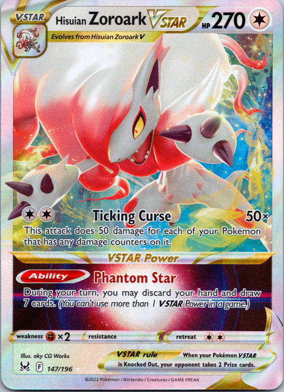Hisuian Zoroark VSTAR (147/196) [Sword & Shield: Lost Origin]