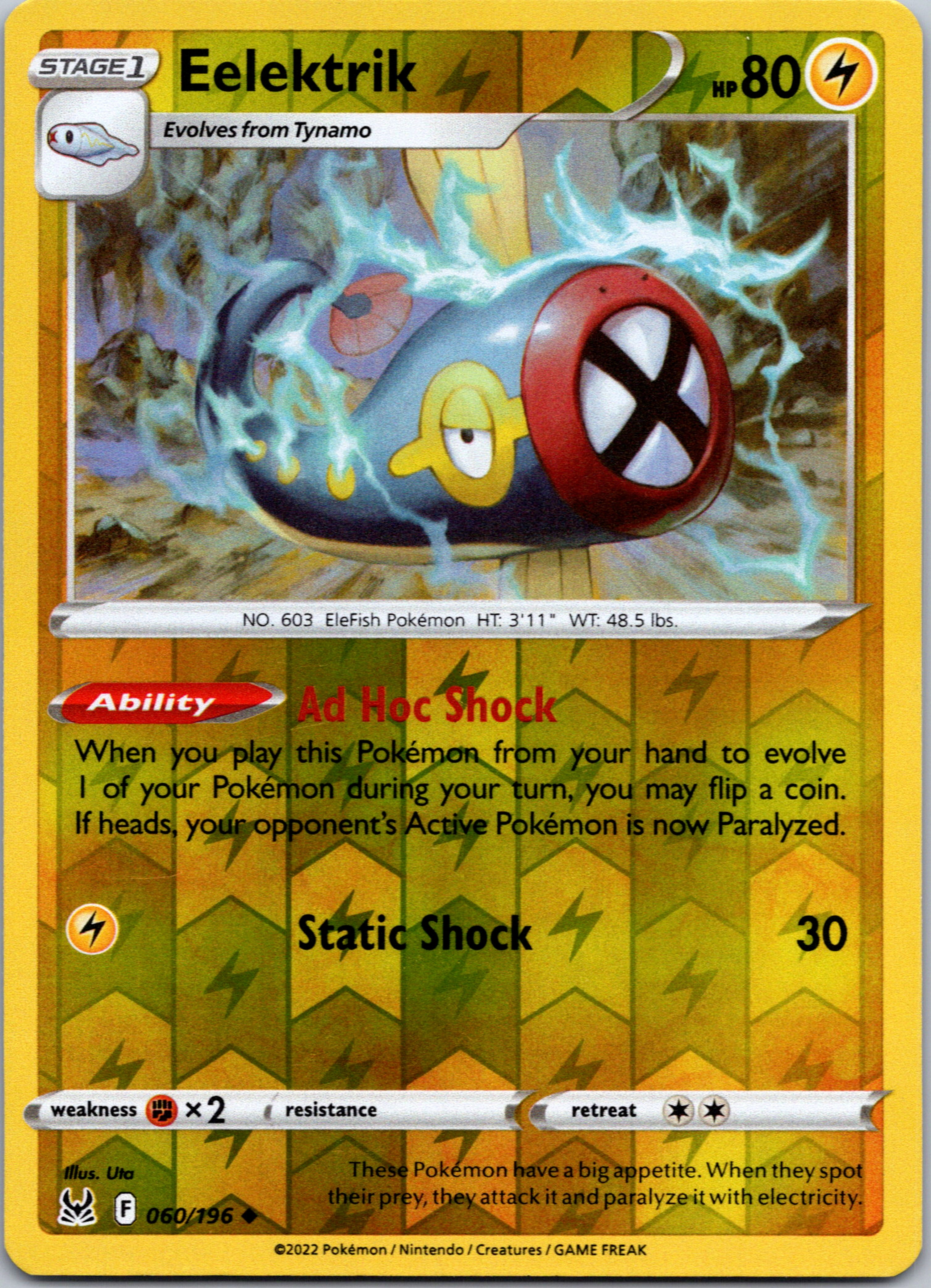 Eelektrik [060/196] [Lost Origin] Reverse Holofoil