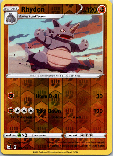 Rhydon [090/196] [Lost Origin] Reverse Holofoil