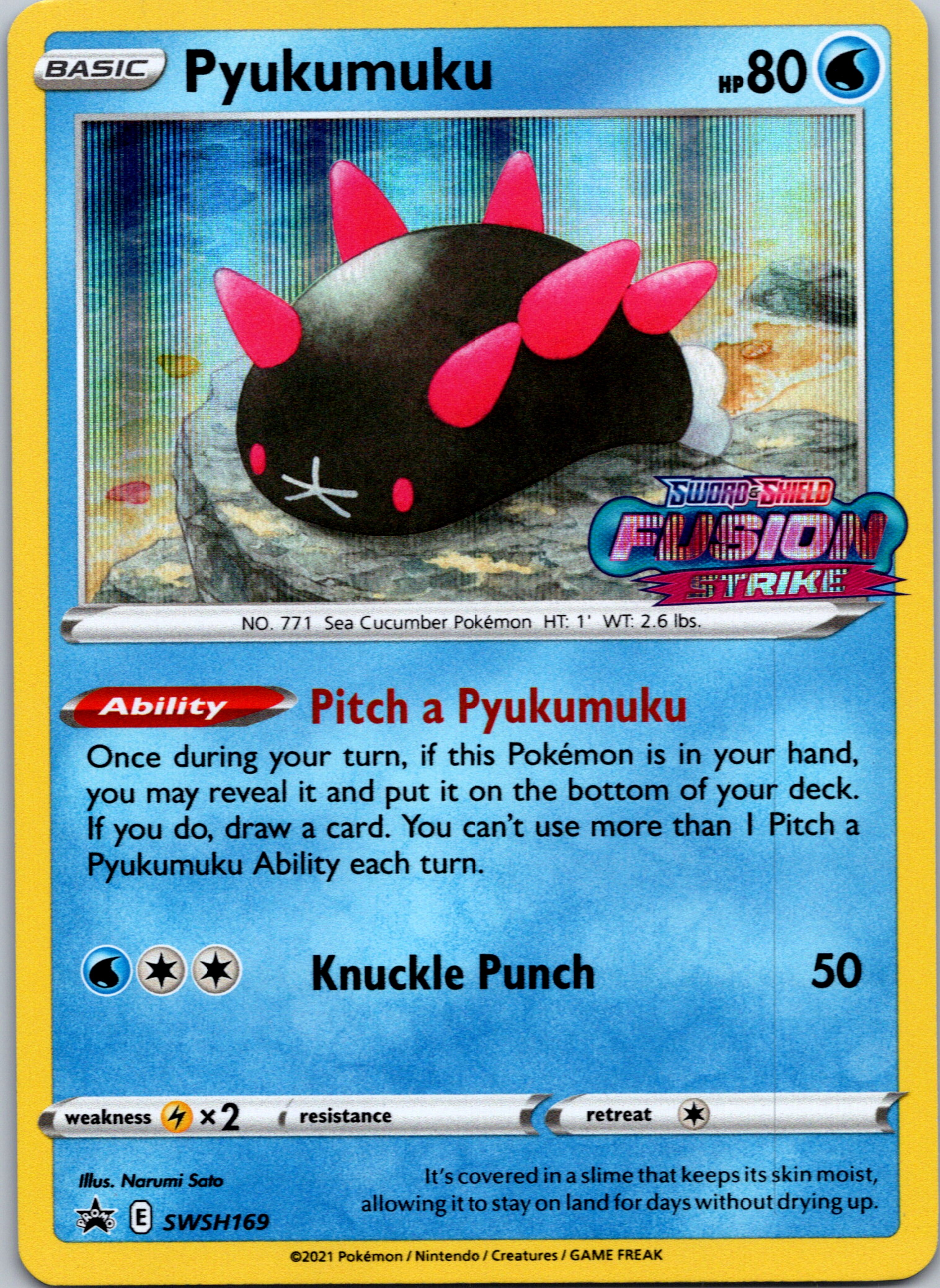 Pyukumuku (SWSH169) (Prerelease Promo) [Sword & Shield: Black Star Promos]