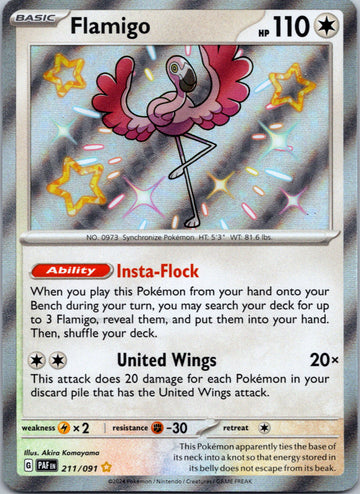 Flamigo [211/091] - (Paldean Fates) Holofoil