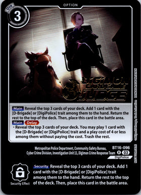 Metropolitan Police Department, Community Safety Bureau, Cyber Crime Division... (Judge Pack 6) [BT16-096 R] [Beginning Observer] Foil