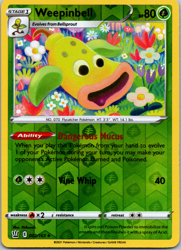 Weepinbell [002/163] [Battle Styles] Reverse Holofoil