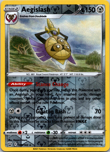 Aegislash (108) [108/163] [Battle Styles] Reverse Holofoil