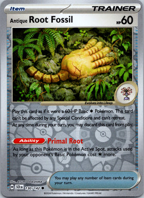 Antique Root Fossil [130/142] - (Stellar Crown) Reverse Holofoil