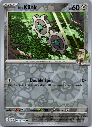 N's Klink [103/159] [Journey Together] Reverse Holofoil