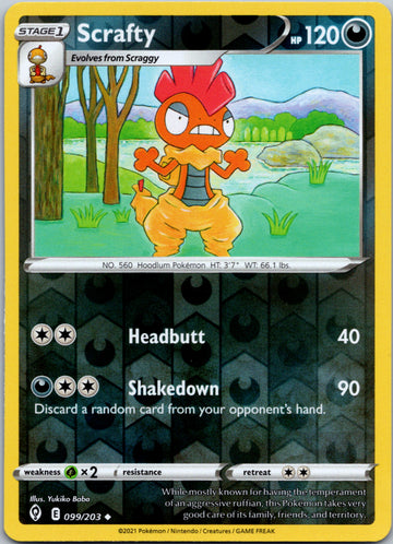 Scrafty [099/203] [Evolving Skies] Reverse Holofoil