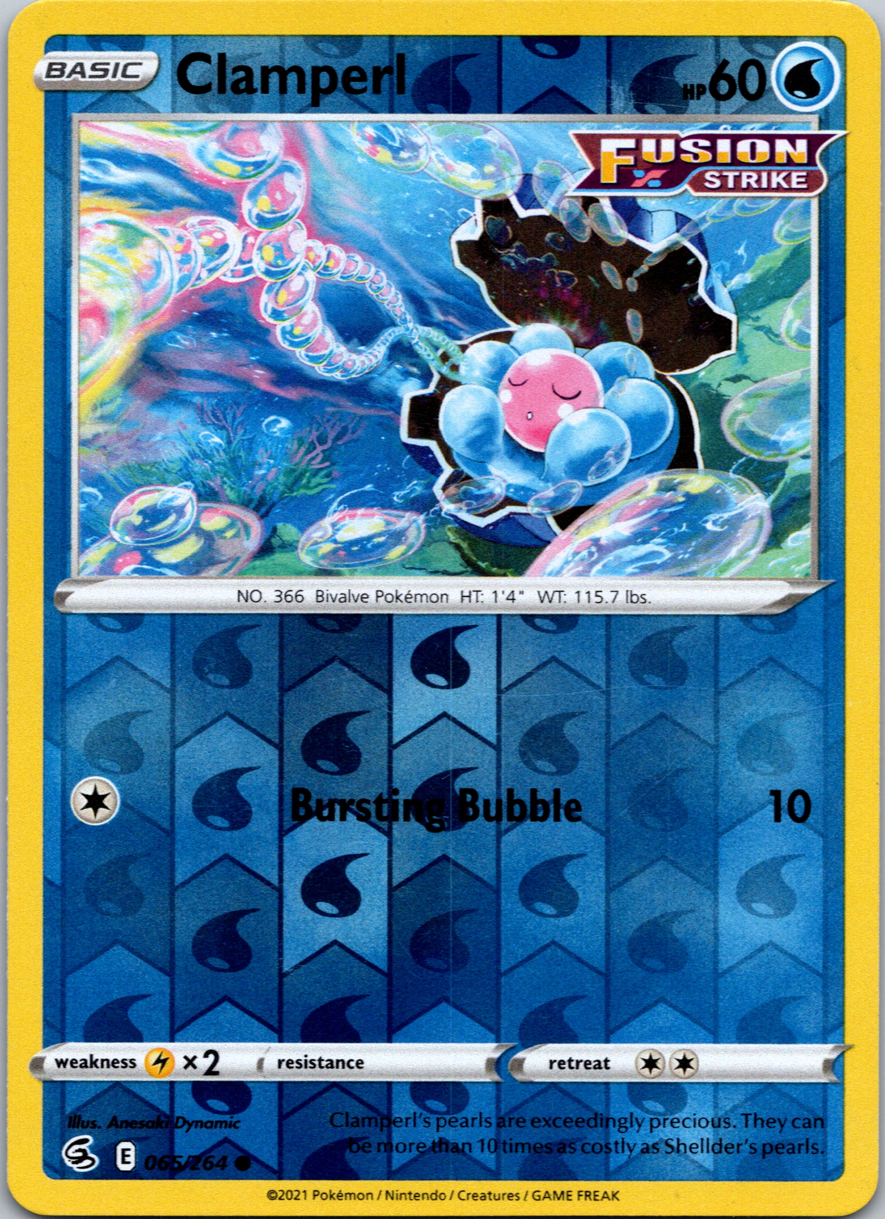 Clamperl [065/264] [Fusion Strike] Reverse Holofoil