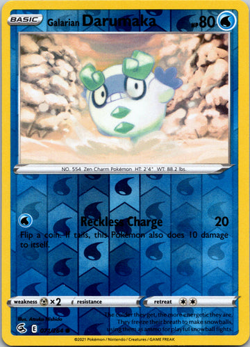 Galarian Darumaka [071/264] [Fusion Strike] Reverse Holofoil