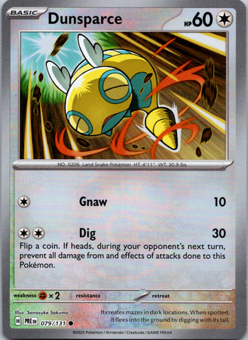 Dunsparce (Master Ball Pattern) [079/131] - (Prismatic Evolutions) Holofoil
