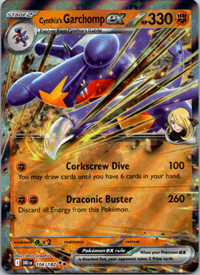 Cynthia's Garchomp ex - 104/182 [104/182] [Destined Rivals] Holofoil