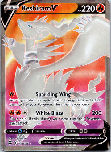 Reshiram V (172/195) [Sword & Shield: Silver Tempest]