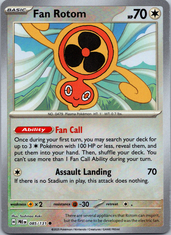 Fan Rotom (Poke Ball Pattern) [085/131] - (Prismatic Evolutions) Holofoil