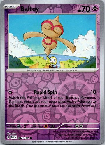 Baltoy [094/197] [Obsidian Flames] Reverse Holofoil