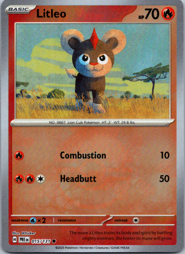 Litleo (Poke Ball Pattern) [015/131] - (Prismatic Evolutions) Holofoil