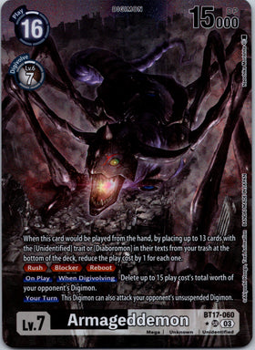 Armageddemon (Alternate Art) [BT17-060-SR] [Secret Crisis] Foil